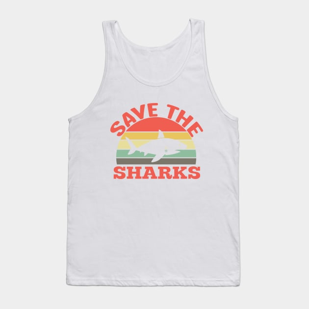 Save Sharks Ocean Life Global Warming Activist Tank Top by Mellowdellow